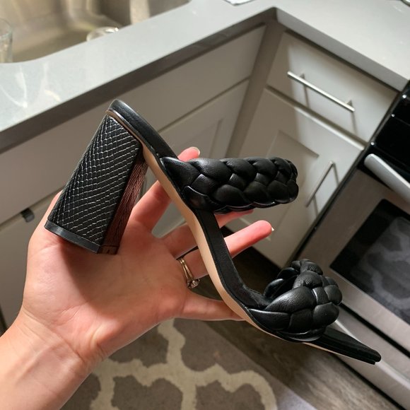 Women's braided sandals backless square - Picture 6 of 10